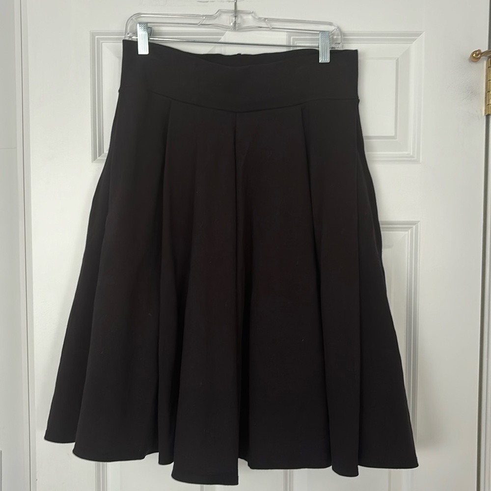 Elhoffer Design Magical Midi Pleated Skirt in Black - Size Large - wand pocket!